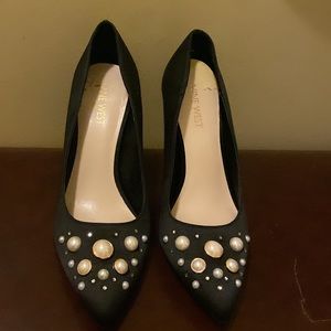Heels, Nine West, black, size 7 for women